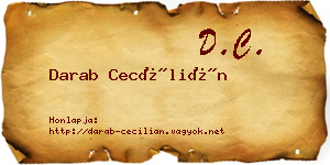 Darab Cecílián névjegykártya